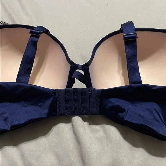 Victoria's Secret Very Sexy Push-Up Rhinestone Straps Midnight Blue Bra 36F (3D) - Picture 8 of 10
